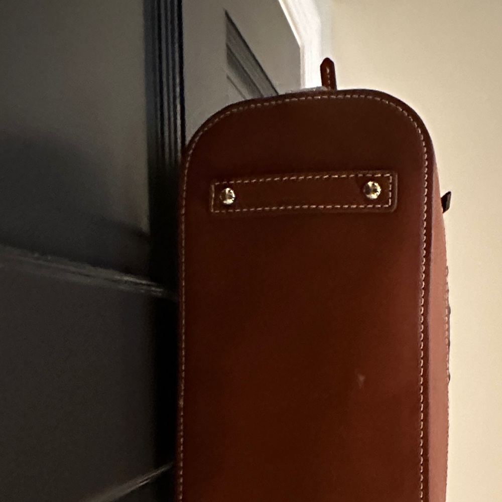 Dooney & Bourke Blue and Brown Satchel - Picture 3 of 6